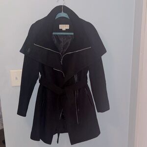 Michael Kors Black Trench Coat with Belt